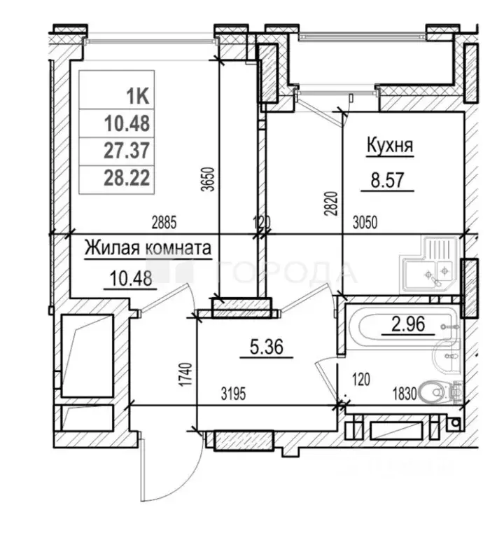 1-к кв. Новосибирская область, Новосибирск Фабричная ул., 65/4 (29.0 ... - Фото 0