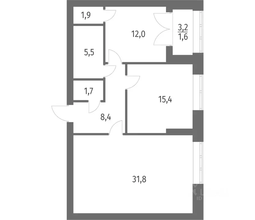 2-к кв. Санкт-Петербург ул. Академика Константинова, 1к1 (78.3 м) - Фото 0