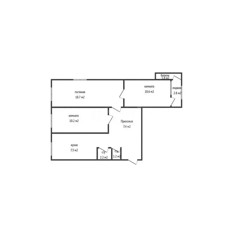 3-комнатная квартира: Краснодар, Московская улица, 66 (58.2 м) - Фото 1