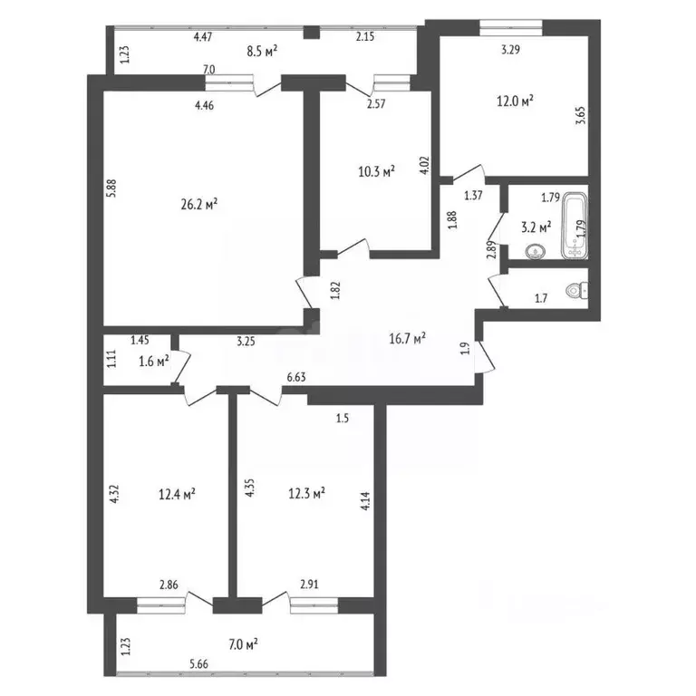 4-к кв. Ханты-Мансийский АО, Ханты-Мансийск ул. Конева, 28 (96.4 м) - Фото 0