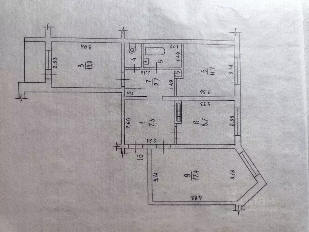 3-к кв. Ненецкий АО, Нарьян-Мар ул. Имени В.И. Ленина, 41А (62.0 м) - Фото 0