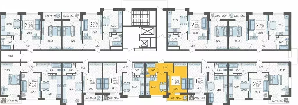 1-комнатная квартира: Краснодар, жилой комплекс Смородина (32.95 м) - Фото 1