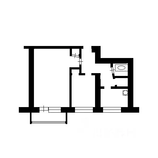 2-к кв. Москва Большой Рогожский пер., 10К1 (45.8 м) - Фото 1