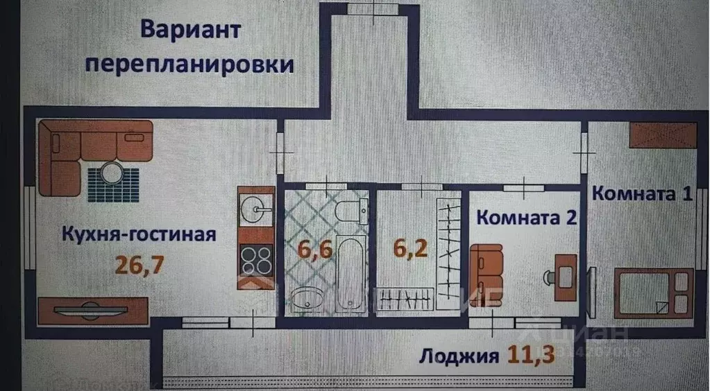 3-к кв. Кировская область, Киров ул. Горбуновой, 31 (76.0 м) - Фото 0