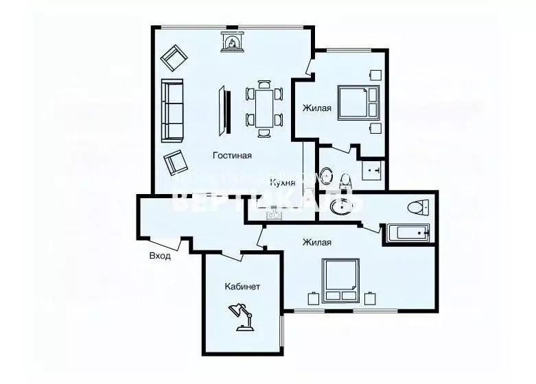 4-к кв. Москва Большой Патриарший пер., 8С1 (125.0 м) - Фото 2