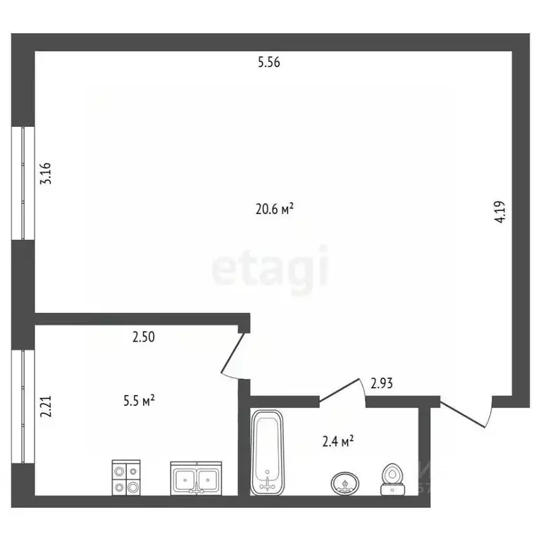 1-к кв. Санкт-Петербург Караваевская ул., 41К2 (28.5 м) - Фото 2