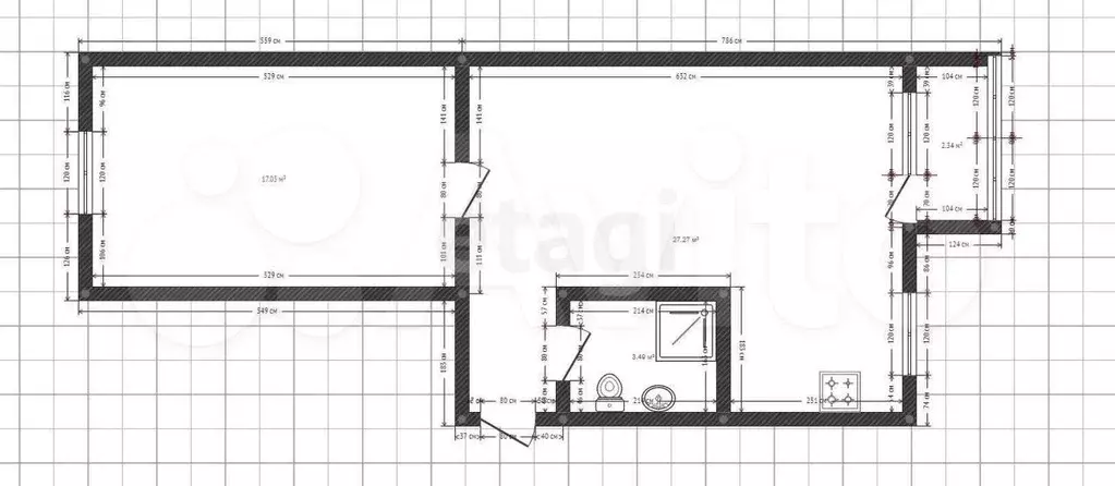 2-к. квартира, 48 м, 2/5 эт. - Фото 0