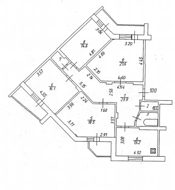 4-к. квартира, 114,4 м, 4/8 эт. - Фото 0