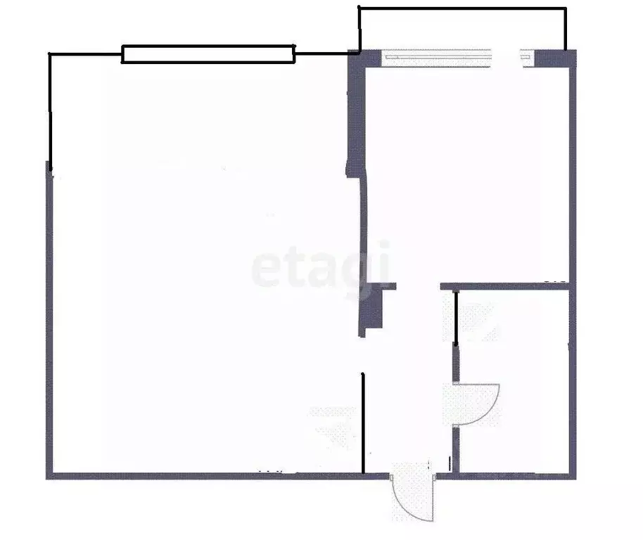 1-к кв. Кемеровская область, Кемерово ул. 2-я Заречная, 2 (32.0 м) - Фото 1