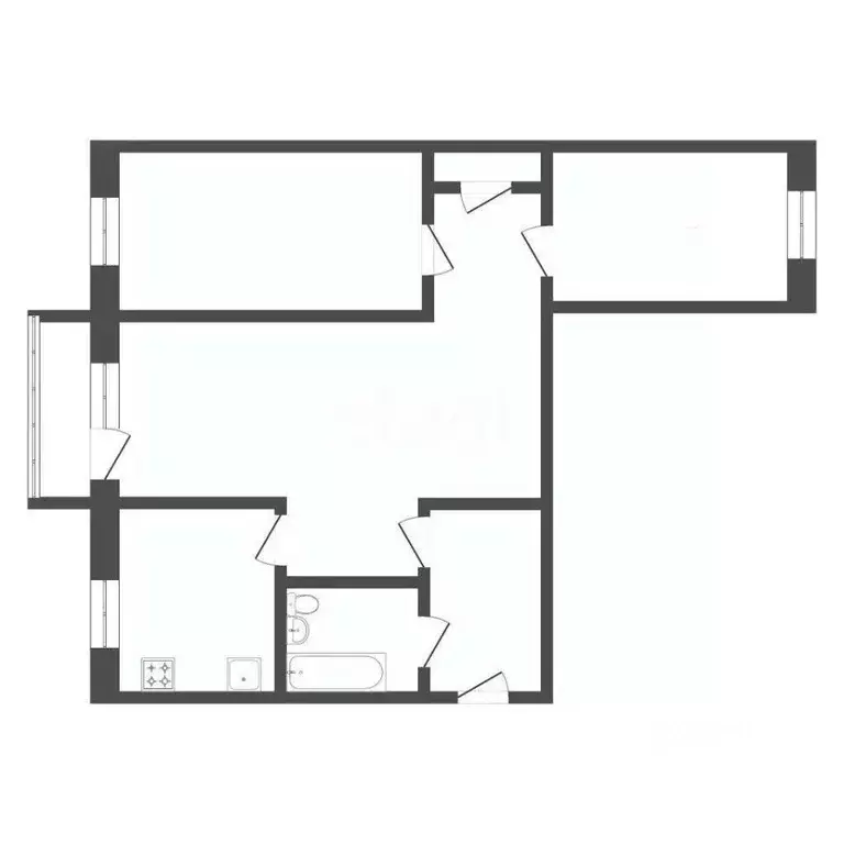 3-к кв. Курганская область, Курган ул. Гоголя, 124 (59.0 м) - Фото 2