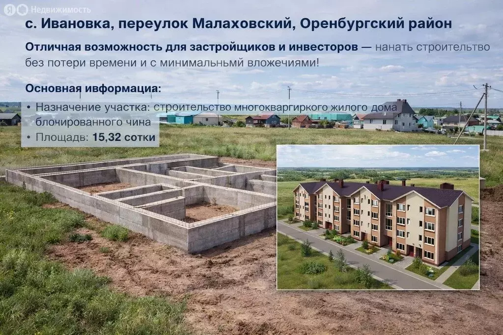 Участок в село Ивановка, жилой комплекс Приуралье, Малаховский ... - Фото 1