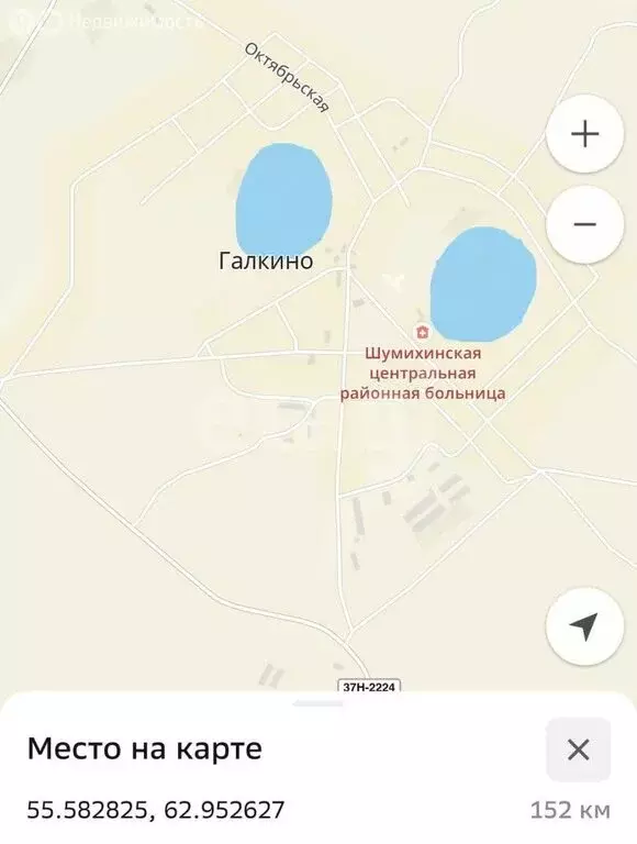 Участок в село Галкино, Октябрьская улица (14.8 м) - Фото 1