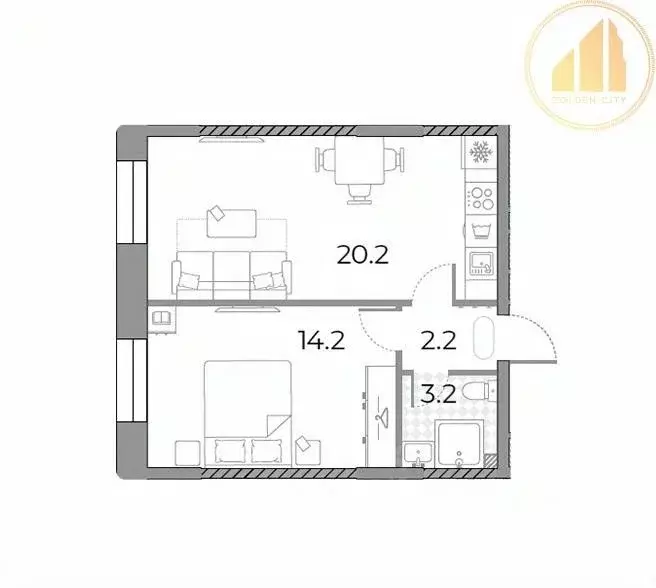 1-к кв. Москва Зиларт жилой комплекс, 18/19/27 (39.8 м) - Фото 1