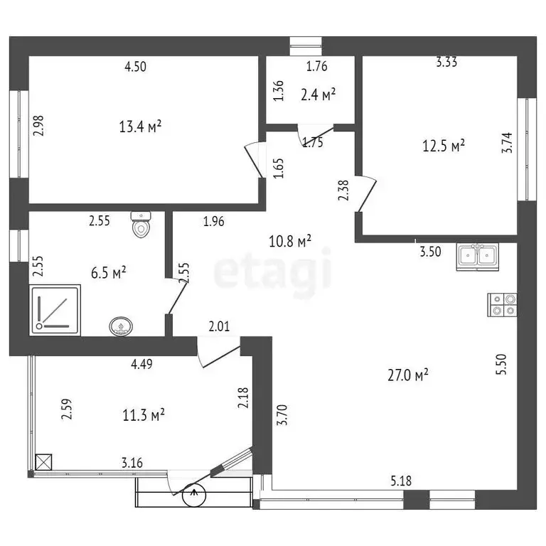 Дом в станица Гостагаевская, Рыбачий переулок (85.5 м) - Фото 2