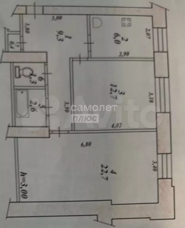 2-к. квартира, 55 м, 2/5 эт. - Фото 0