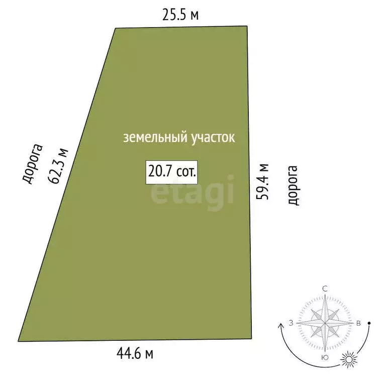 Участок в Тюменский район, деревня Решетникова, Весенняя улица (20.69 ... - Фото 0