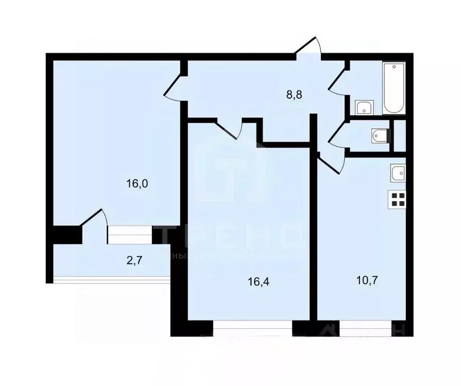 2-к кв. Санкт-Петербург Звездная ул., 5К1 (55.5 м) - Фото 1