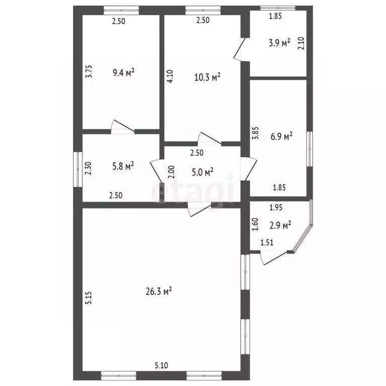 Дом в Тамбовская область, Мичуринск Вокзальная ул., 117 (68 м) - Фото 2