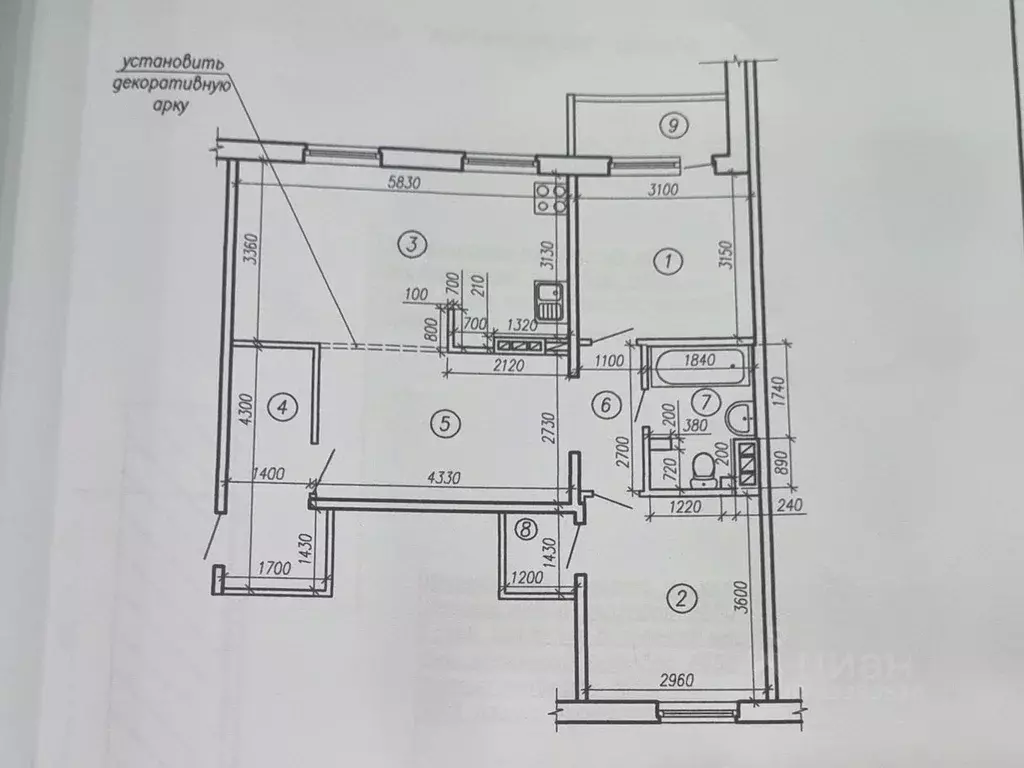 3-к кв. Татарстан, Казань просп. Победы, 18 (66.1 м) - Фото 2