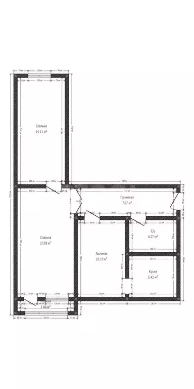 3-комнатная квартира: Махачкала, проспект Имама Шамиля, 89Б (60 м) - Фото 1
