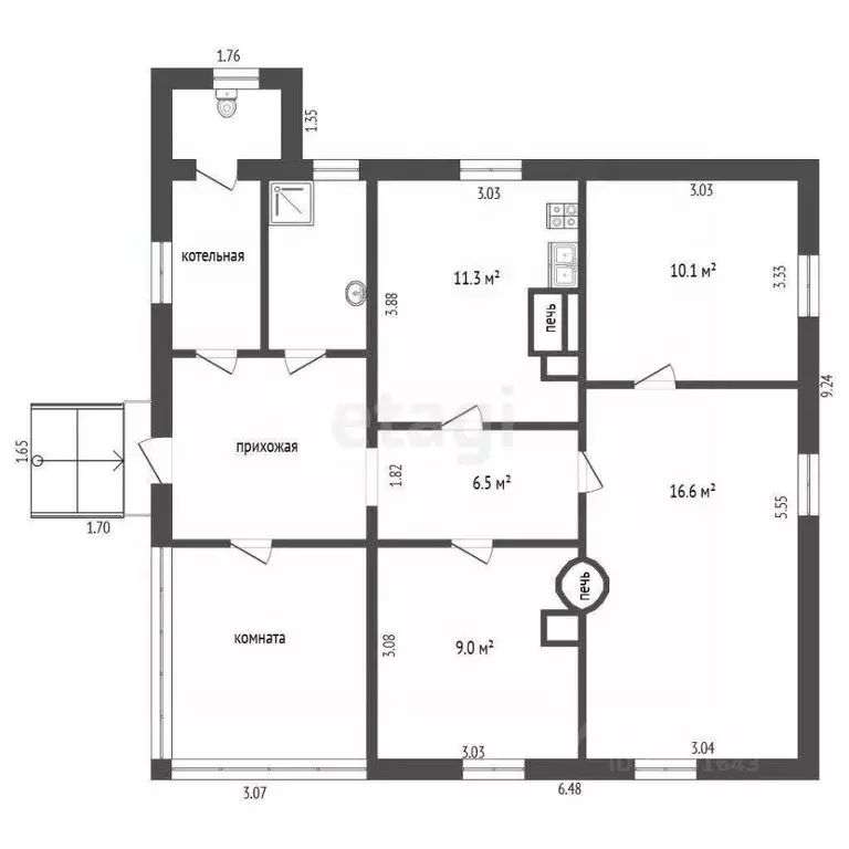 Дом в Псковская область, Порхов ул. Веры Еровой, 6 (53 м) - Фото 1