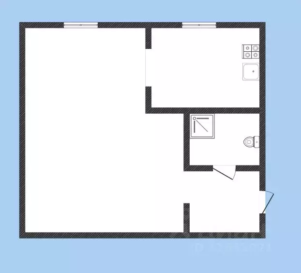 1-к кв. Костромская область, Нерехта Климушинская ул., 8 (31.9 м) - Фото 2