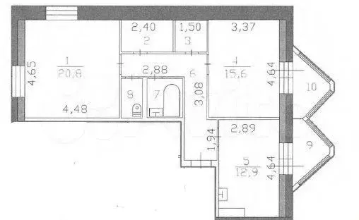 Аукцион: 2-к. квартира, 69,2 м, 2/5 эт. - Фото 0