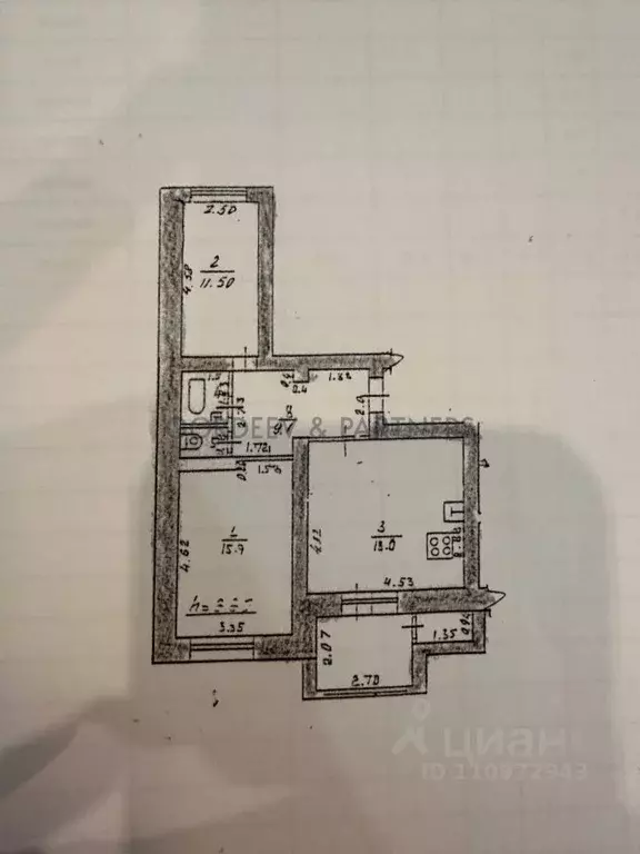 2-к кв. Татарстан, Казань ул. Фатыха Амирхана, 15 (63.4 м) - Фото 2