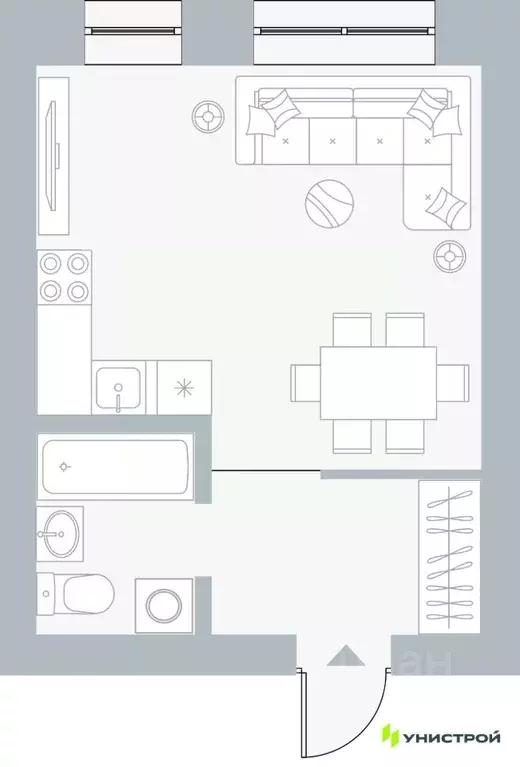 1-к кв. Пермский край, Пермь Рионская ул., 4А (28.86 м) - Фото 1