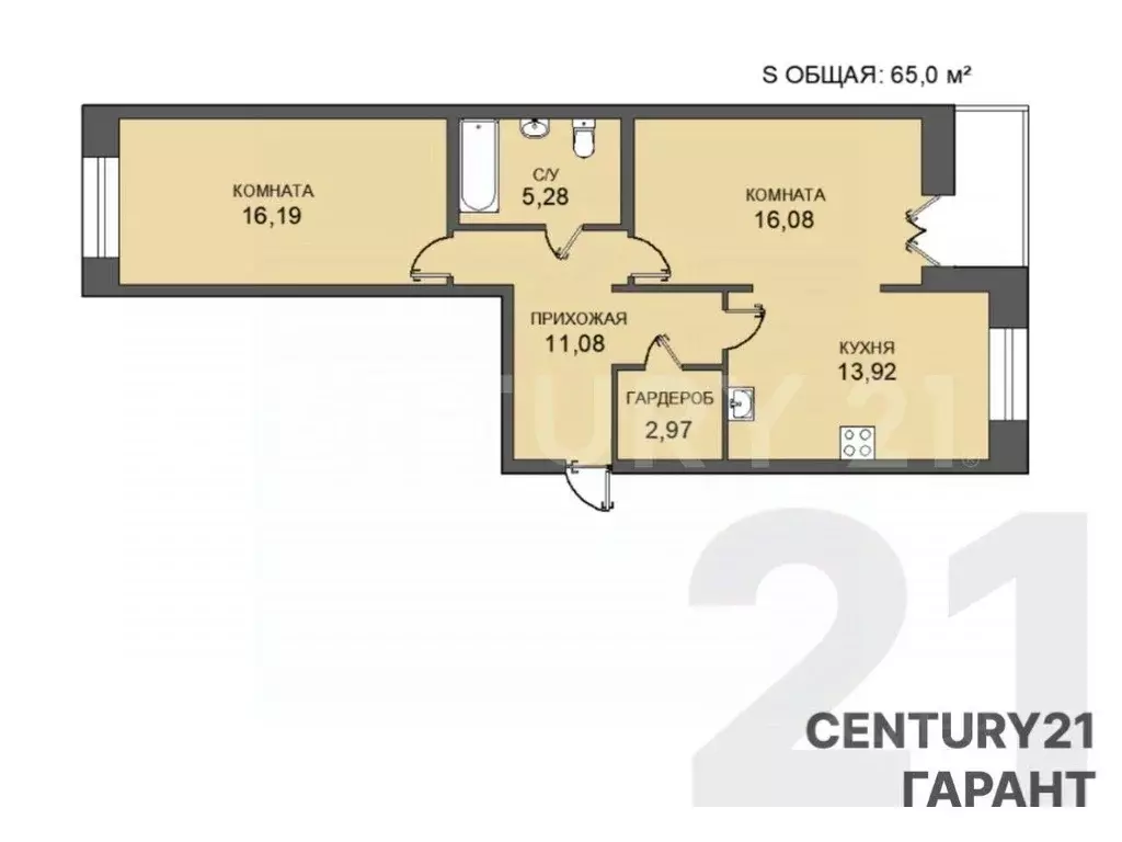 2-к кв. Ленинградская область, Ломоносовский район, Аннинское ... - Фото 2
