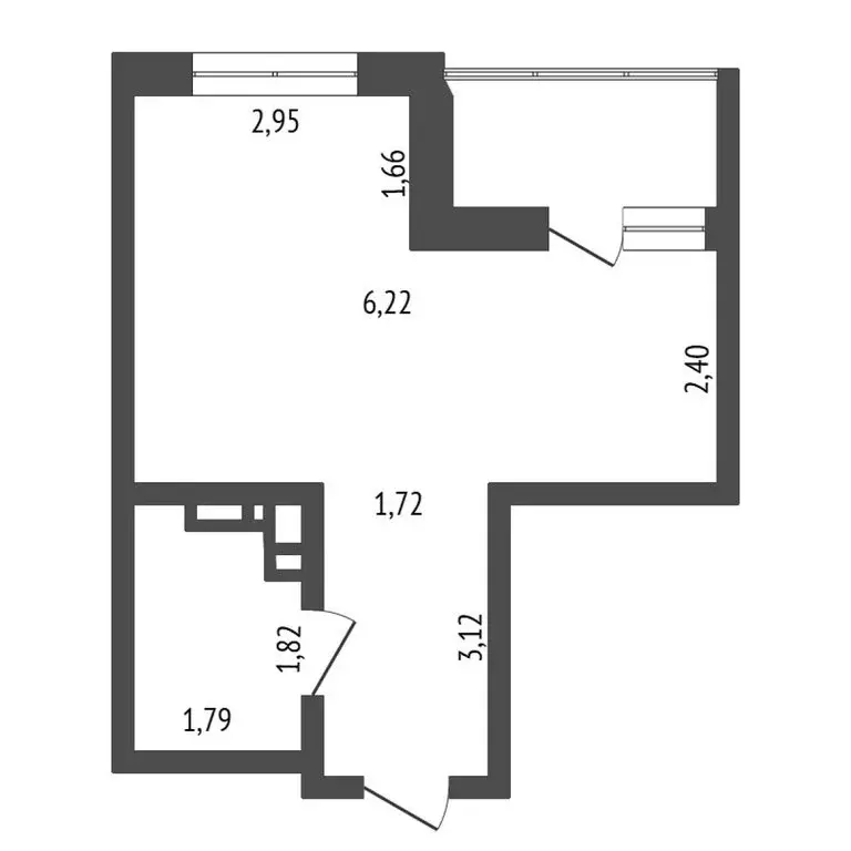 Квартира-студия: деревня Патрушева, улица Петра Ершова, 12 (33 м) - Фото 1
