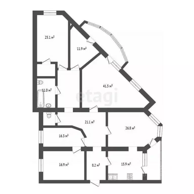 4-к кв. Тюменская область, Тюмень Советская ул., 55 (211.0 м) - Фото 1