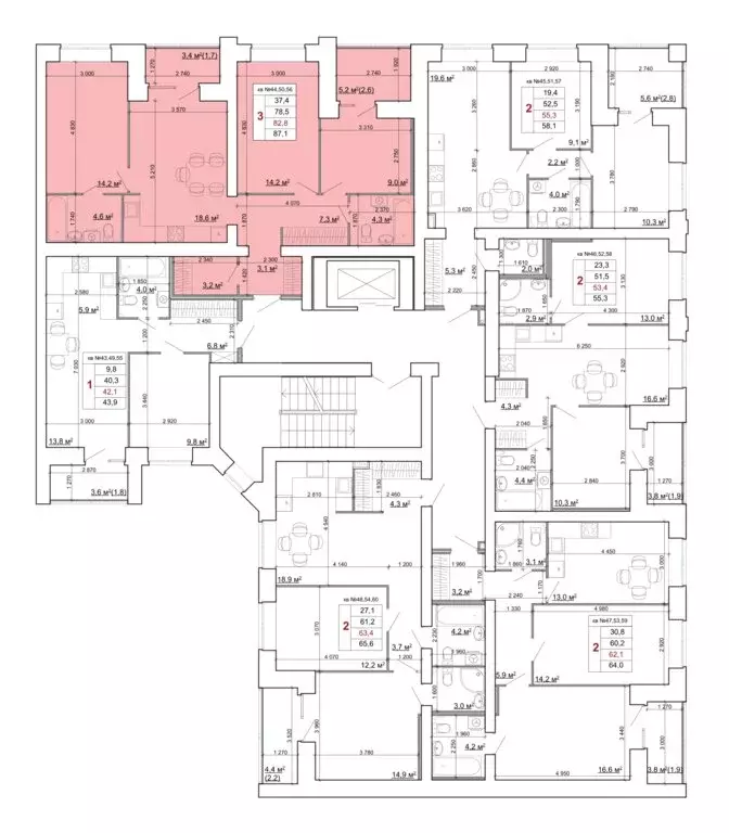 3-комнатная квартира: Кострома, Центральный район (87.1 м) - Фото 2