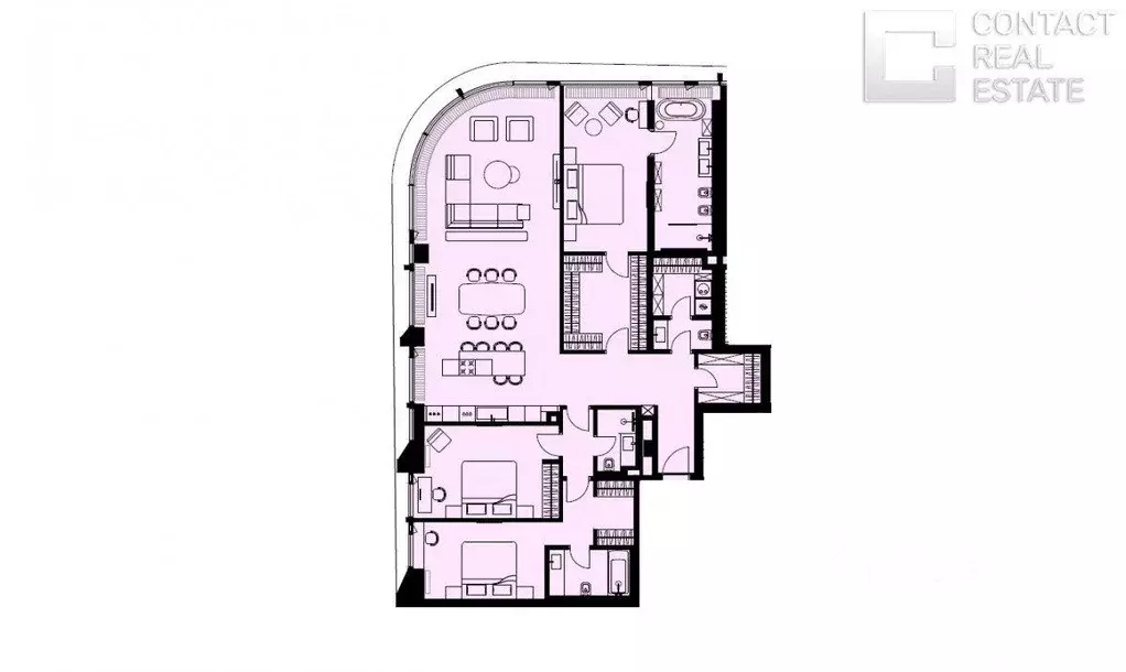 Квартира, 4 комнаты, 179.1 м - Фото 2