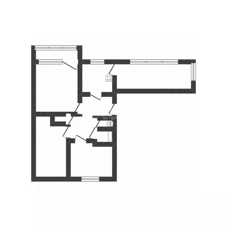 3-к кв. Белгородская область, Валуйки ул. Островского, 1А (61.2 м) - Фото 2