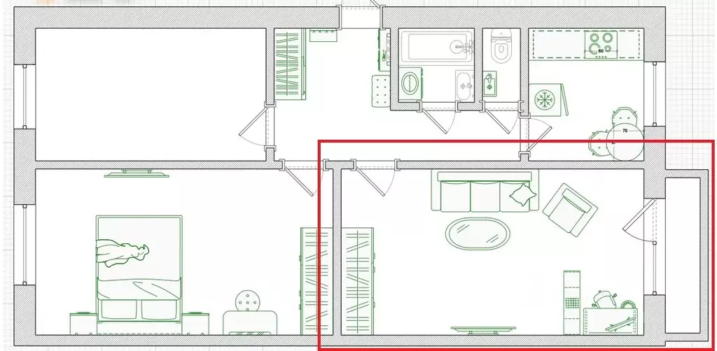 Комната Челябинская область, Челябинск просп. Победы, 330 (18.8 м) - Фото 1