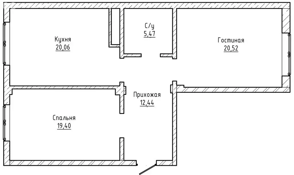 2-комнатная квартира: Нальчик, улица Налоева, 10 (78 м) - Фото 1