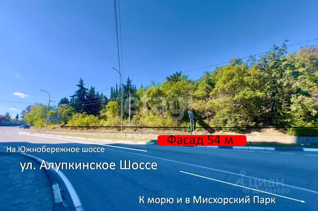 Участок в Крым, Ялта муниципальный округ, Кореиз пгт ш. Кореизское ... - Фото 2