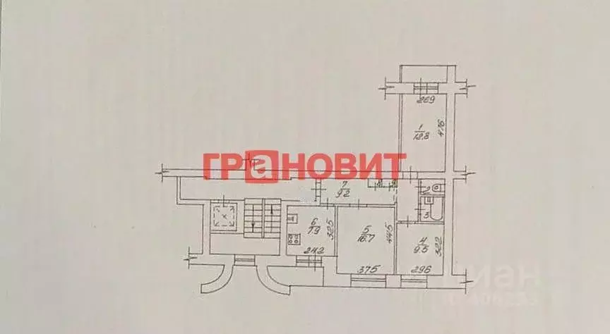 3-к кв. Новосибирская область, Новосибирск ул. Невельского, 29 (60.5 ... - Фото 1
