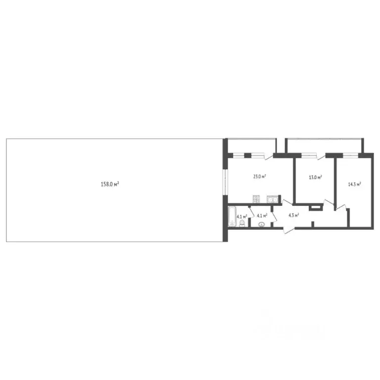 2-к кв. Тюменская область, Тюмень проезд Воронинские горки, 99Б (67.0 ... - Фото 2