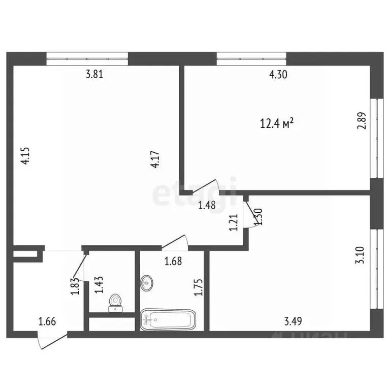3-к кв. Москва Люблинская ул., 74к3 (46.0 м) - Фото 2