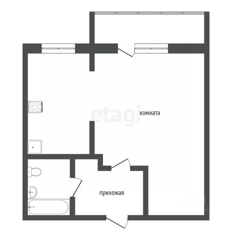 1-к кв. Вологодская область, пос. Майский ул. Новая, 1 (34.0 м) - Фото 1