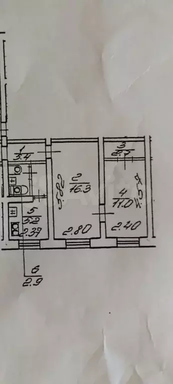2-к. квартира, 44 м, 1/4 эт. - Фото 0
