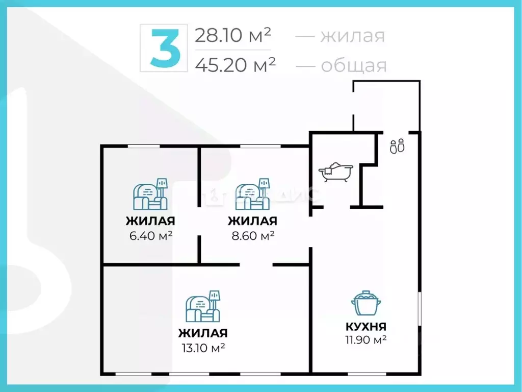 Дом в Волгоградская область, Волгоград Дубовая ул., 52 (45 м) - Фото 1