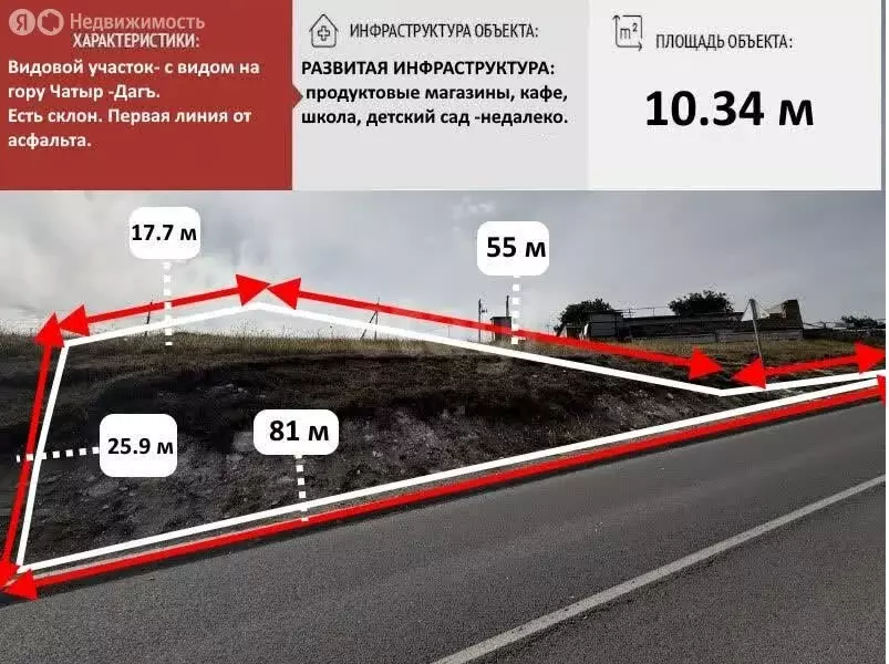 Участок в Перовское сельское поселение, массив Эменташ (10.37 м) - Фото 0