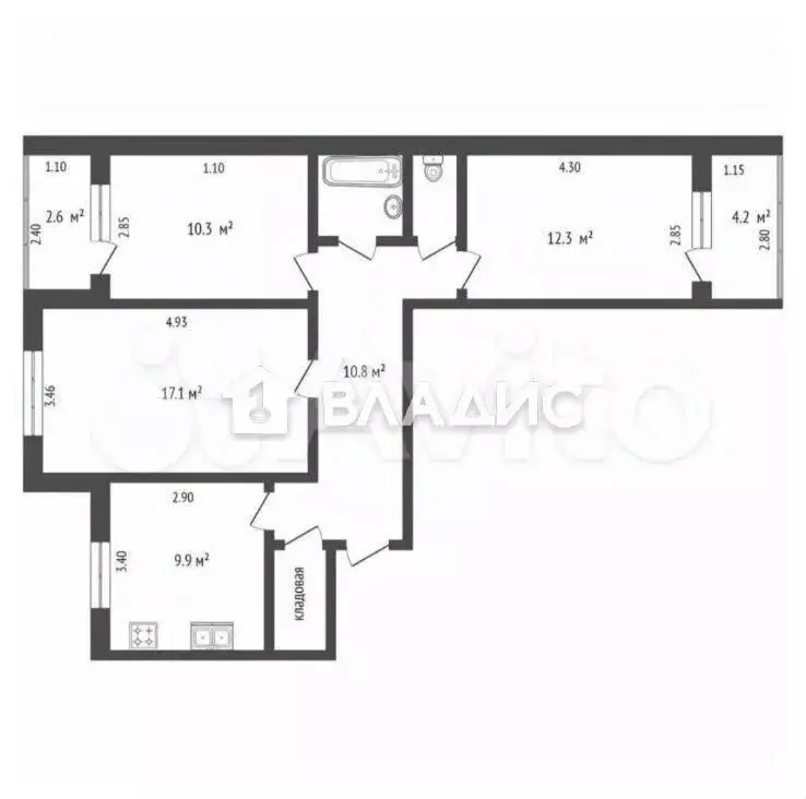 3-к кв. Ивановская область, Иваново ДСК мкр, 3 (66.2 м) - Фото 1