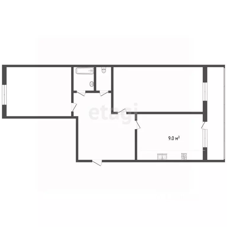 2-к кв. Нижегородская область, Кулебаки ул. Адмирала Макарова, 61 ... - Фото 2