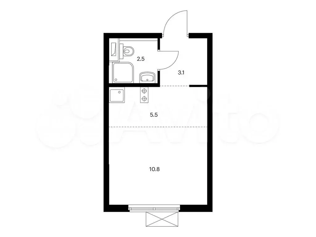 Квартира-студия, 21,9 м, 3/17 эт. - Фото 0