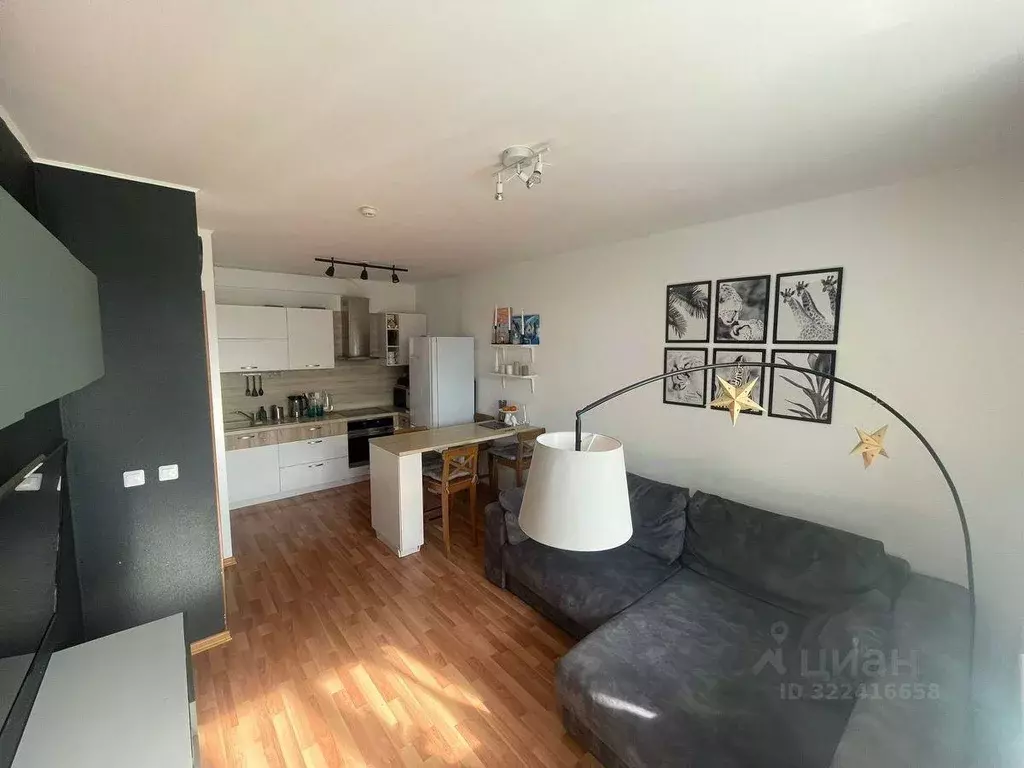 Квартира, 1 комната, 42.7 м - Фото 0