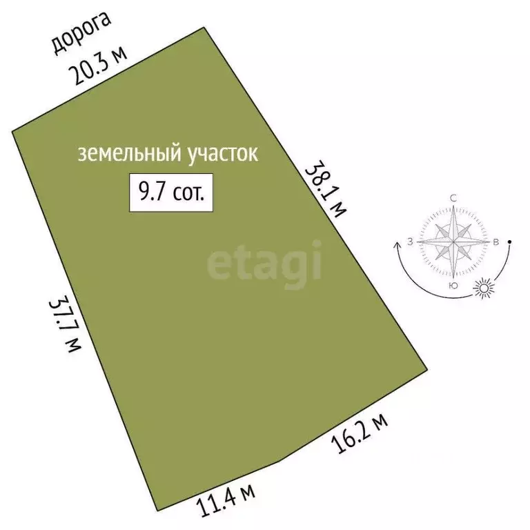 Участок в Севастополь с. Тыловое, ул. Лесная (9.65 сот.) - Фото 2